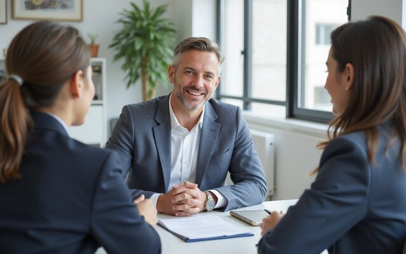 Business owner negotiating seasonal terms with vendor, payment flexibility discussion, professional 